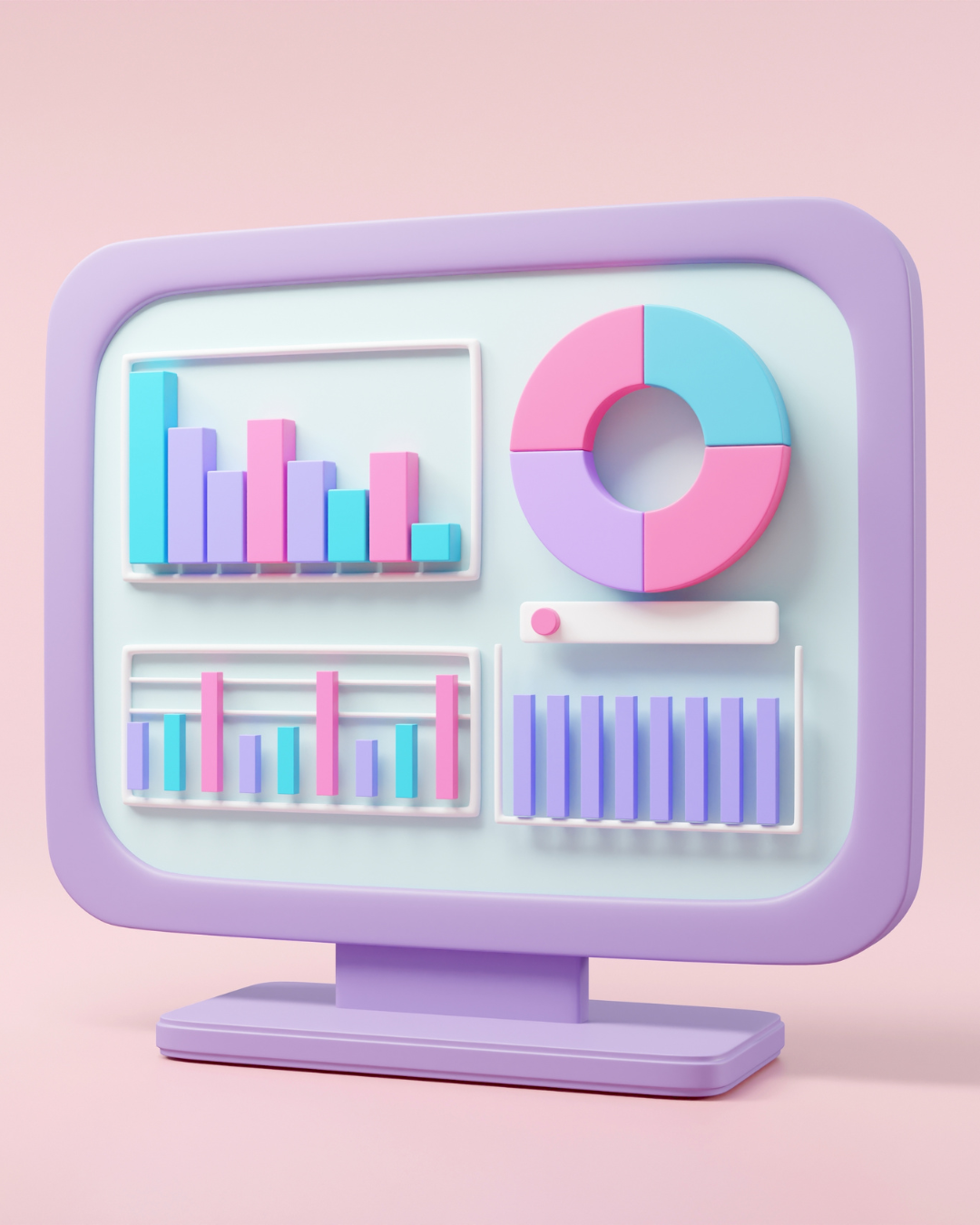 Pink and Purple Blank Report Screen Left